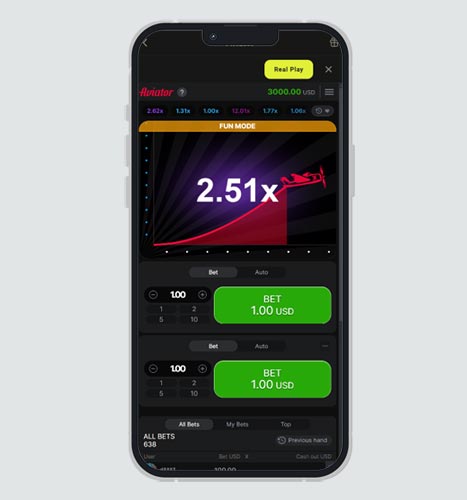 Play Aviator at Parimatch on your Phone